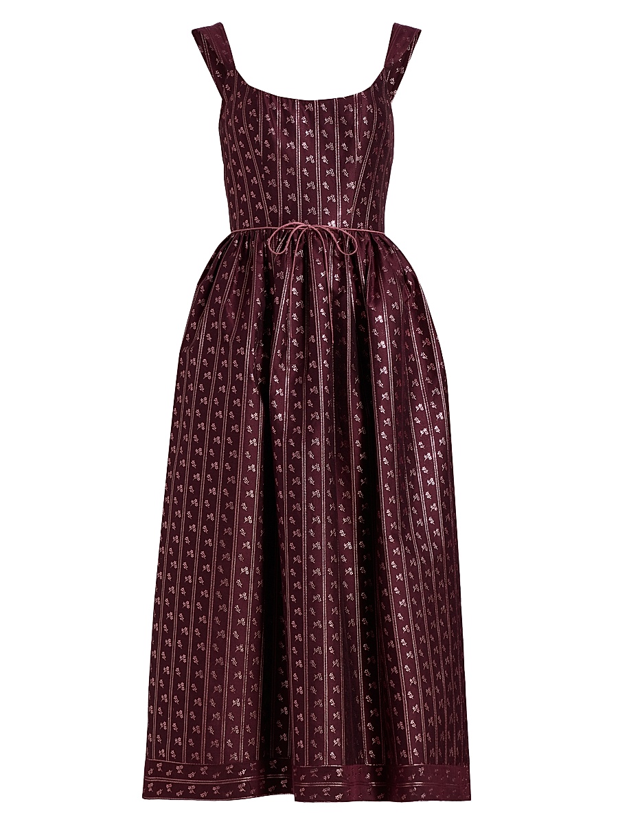 Markarian - Women's Apple Brocade Scoopneck Midi-Dress Markarian - Women's Apple Brocade Scoopneck Midi-Dress