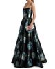 Markarian Women's Laila Floral Metallic Brocade Fit & Flare Strapless Gown - 2