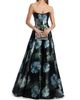 Markarian Women's Laila Floral Metallic Brocade Fit & Flare Strapless Gown - 3