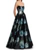 Markarian Women's Laila Floral Metallic Brocade Fit & Flare Strapless Gown - 4