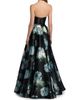 Markarian Women's Laila Floral Metallic Brocade Fit & Flare Strapless Gown - 5