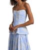 Markarian Women's Lola Floral-Embroidered Pinstripe Peplum Top - 4