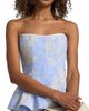 Markarian Women's Lola Floral-Embroidered Pinstripe Peplum Top - 6