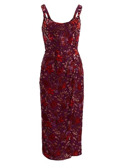 Markarian Women's Marla Velvet Burnout Midi-Dress