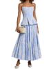 Markarian Women's Soleil Floral-Embroidered Pinstripe Midi-Skirt - 2