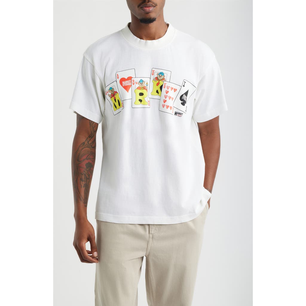 MARKET MARKET Royal Flush Cotton Graphic T-Shirt