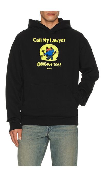 Market Market Smiley Call My Lawyer Bear Hoodie