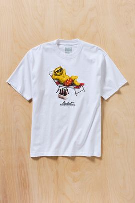 Market Studios Market Studios Bearly A Care Graphic Tee in White, Men's at Urban Outfitters