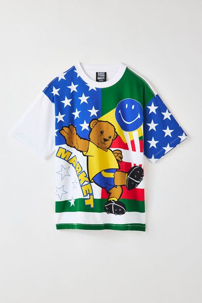 Market Studios Market Studios Shoot Your Shot Soccer Graphic Tee in Assorted, Men's at Urban Outfitters