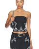 Markgong Markgong Floral Embroidered Tube Top - 1