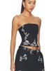 Markgong Markgong Floral Embroidered Tube Top - 2