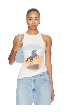 Markgong Markgong Horse Retro Print Tank Top