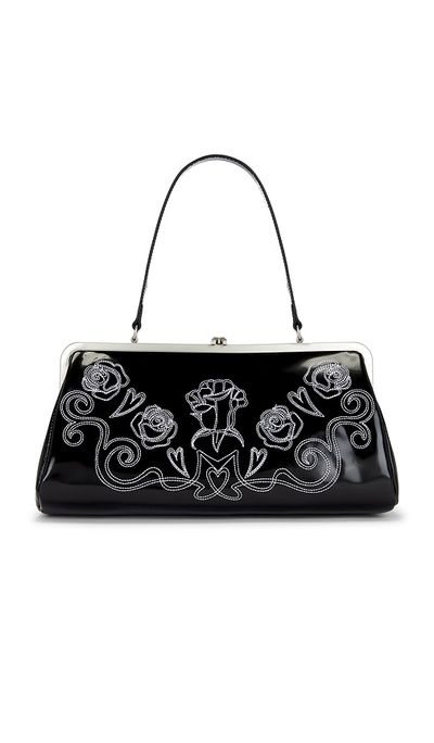 Markgong Markgong Large Embroidered Metal Clasp Bag