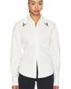 Markgong Markgong Tie-back Shirt With Metallic Pointed Collar - 1