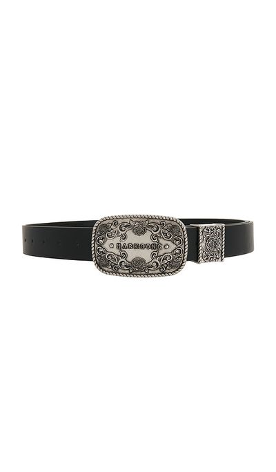 Markgong Markgong Vintage Carved Plate Buckle Belt