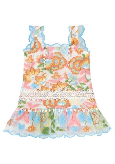 Marlo Kids Marlo Kids Bianca Embroidered Mini Dress