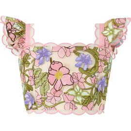 Marlo Kids Marlo Kids Bonnie Sleeve Embroidered Top