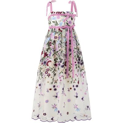 Marlo Kids Marlo Kids Chantelle Embroidered Maxi Dress