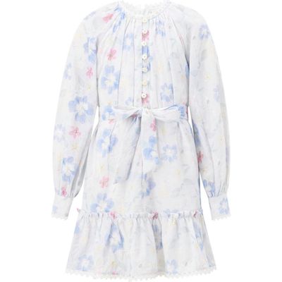 Marlo Kids Marlo Kids Deanna Sleeve Embroidered Mini Dress