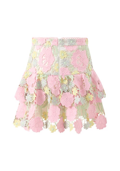 Marlo Kids Marlo Kids Estella Frill Embroidered Mini Skirt