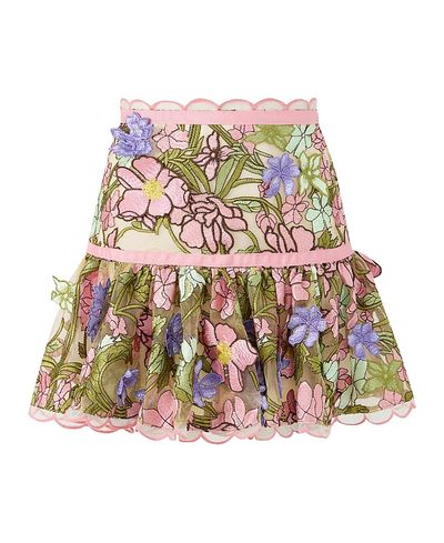 Marlo Kids Marlo Kids Girls' Bonnie Embroidered Mini Skirt