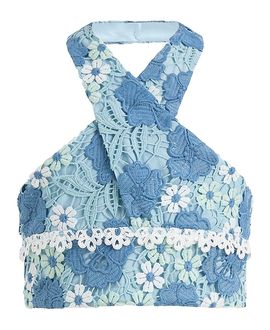 Marlo Kids Marlo Kids Girls' Jade Embroidered Halter Neck Top