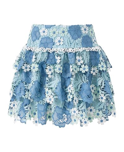 Marlo Kids Marlo Kids Girls' Jade Frill Embroidered Mini Skirt