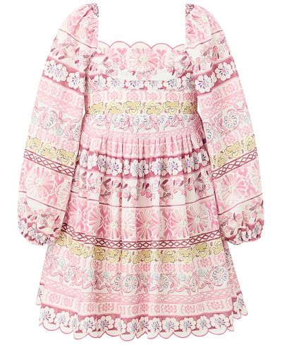 Marlo Kids Marlo Kids Girls' Lara Embroidered Sleeve Mini Dress