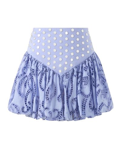 Marlo Kids Marlo Kids Girls' Luciana Embroidered Bubble Mini Skirt