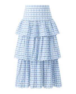 Marlo Kids Marlo Kids Girls' Odessa Frill Embroidered Maxi Skirt