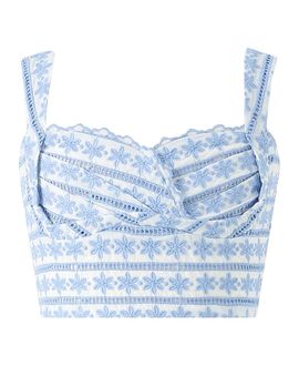 Marlo Kids Marlo Kids Girls' Odessa Frill Embroidered Top