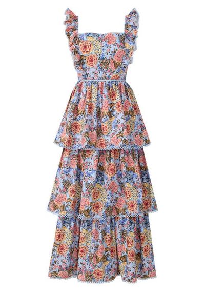 Marlo Kids Marlo Kids Iliana Cotton Frill Maxi Dress