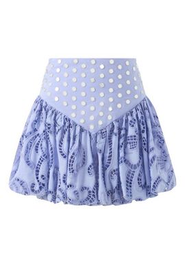 Marlo Kids Marlo Kids Luciana Embroidered Bubble Mini Skirt