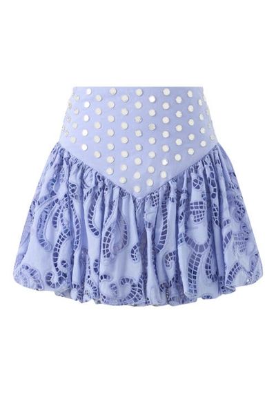 Marlo Kids Marlo Kids Luciana Embroidered Bubble Mini Skirt