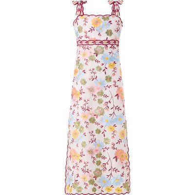 Marlo Kids Marlo Kids Penelope Cotton Embroidered Maxi Dress