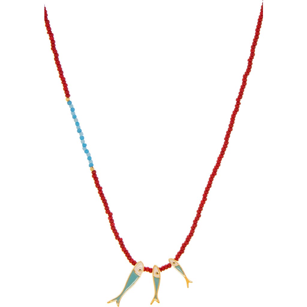 MARLYN SCHIFF MARLYN SCHIFF Brookie Fish Beaded Necklace
