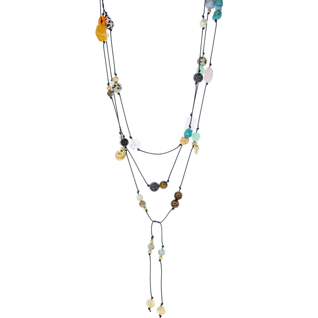 MARLYN SCHIFF MARLYN SCHIFF Gemma Beaded Multistrand Lariat Necklace