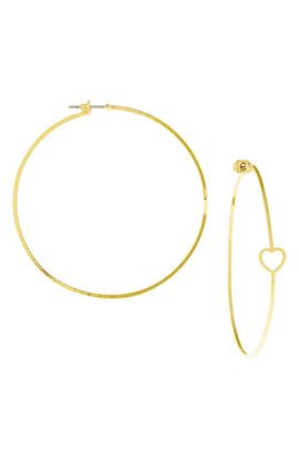 MARLYN SCHIFF MARLYN SCHIFF Heart Hoop Earrings