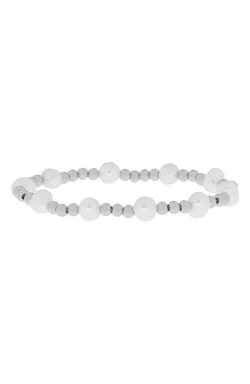 MARLYN SCHIFF MARLYN SCHIFF Mellie Cultured Pearl & Bead Stretch Bracelet