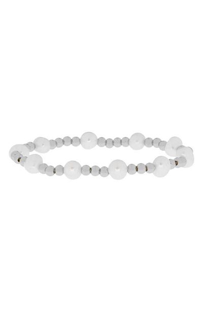 MARLYN SCHIFF MARLYN SCHIFF Mellie Cultured Pearl & Bead Stretch Bracelet