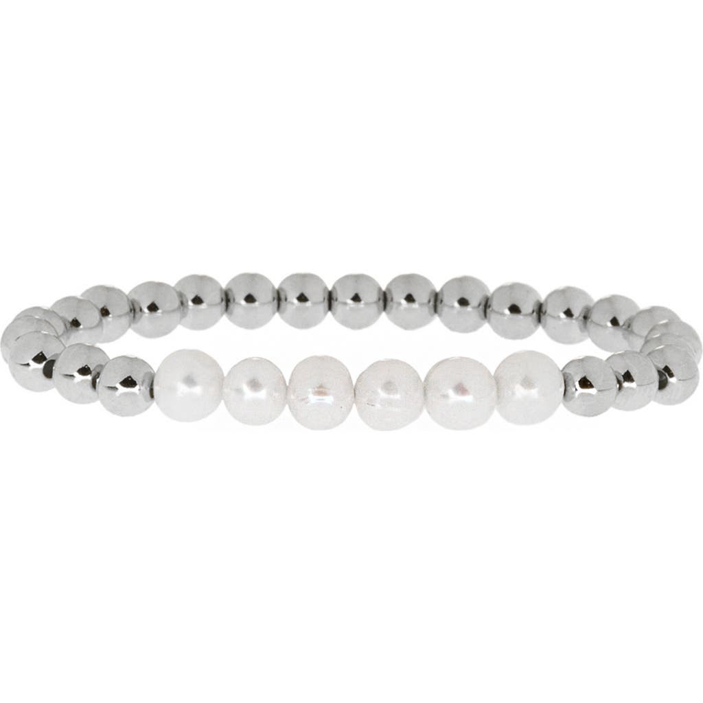 MARLYN SCHIFF MARLYN SCHIFF Millie Faux Pearl & Bead Stretch Bracelet