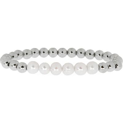 MARLYN SCHIFF MARLYN SCHIFF Millie Faux Pearl & Bead Stretch Bracelet