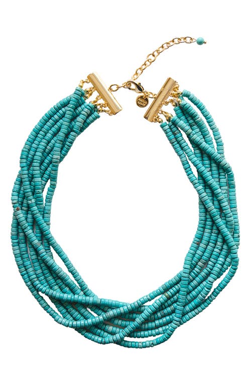 MARLYN SCHIFF MARLYN SCHIFF Turquoise Bead Multistrand Necklace