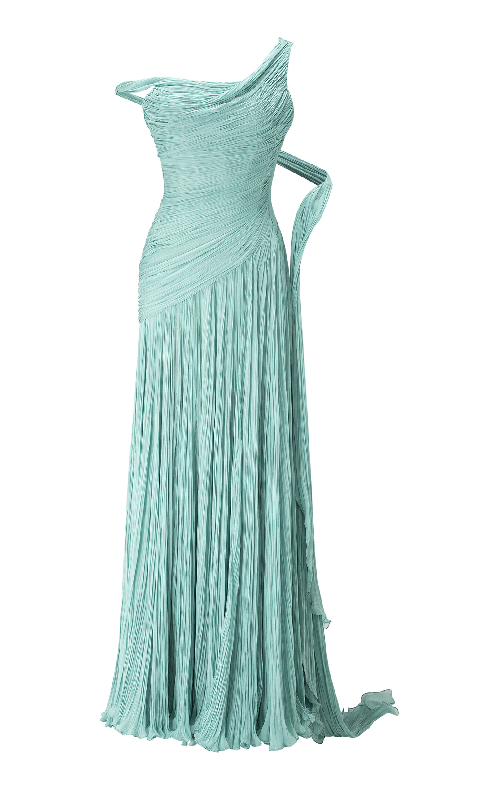 Marmar Halim Marmar Halim Asymmetric Chiffon Maxi Dress