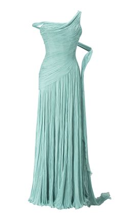Marmar Halim Marmar Halim Asymmetric Chiffon Maxi Dress