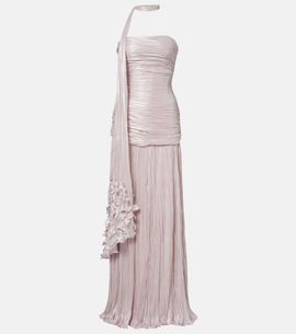 Marmar Halim Marmar Halim Dayana ruched scarf-detail gown