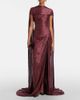 Marmar Halim Marmar Halim Draped pleated scarf-detail gown - 2