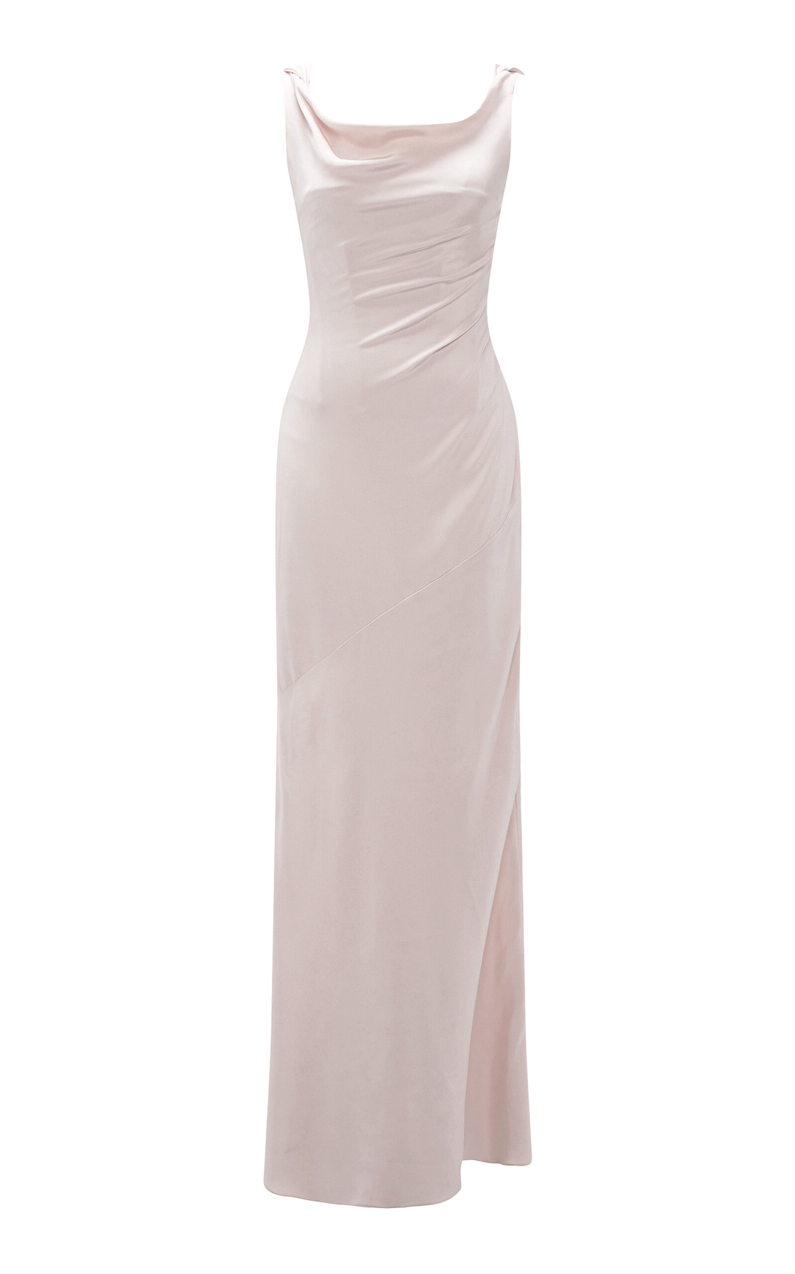 Marmar Halim Marmar Halim Draped Silk Crepe Maxi Dress