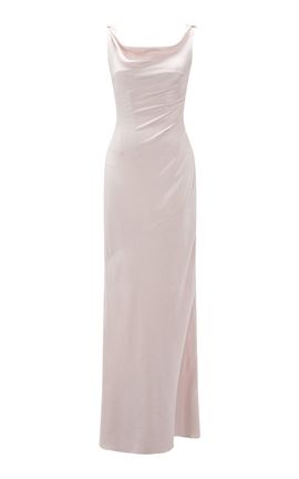 Marmar Halim Marmar Halim Draped Silk Crepe Maxi Dress