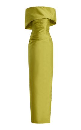 Marmar Halim Marmar Halim Exclusive OffTheShoulder Draped SilkTaffeta Gown